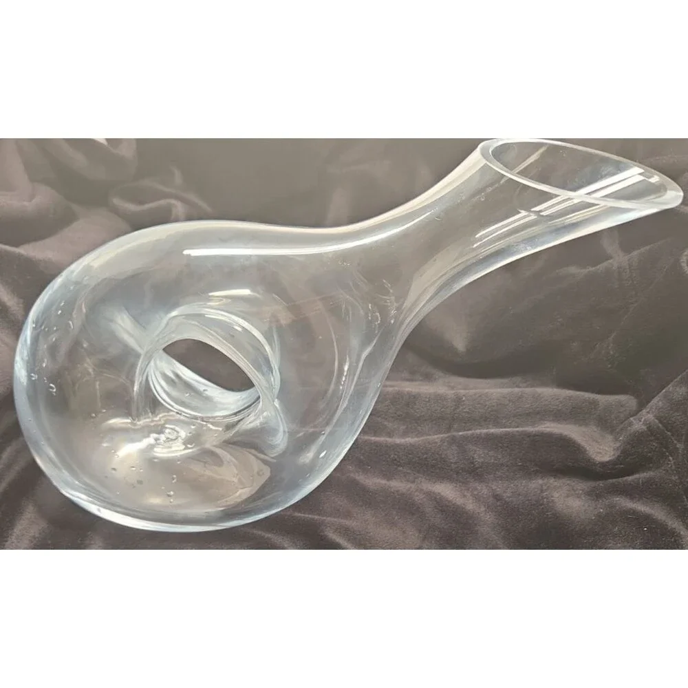 Lenox Tuscany Classics Pierced Crystal Wine Decanter Open Style Aerator48oz used